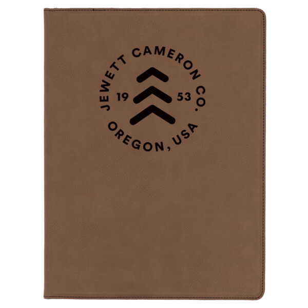 Jewett Cameron - Brown Laserable Leatherette Portfolio with Notepad Thumbnail